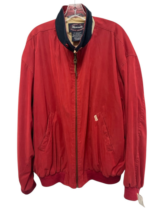 Facconable Size XL Red Synthetic Solid Zip UP Men's Jacket Red / XL