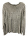 Vince Size XXL Gray Linen Blend Striped T shirt Crew Men's Long Sleeve Shirt Gray / XXL