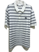 Lacoste NWT Size xxxl White & Gray Cotton Striped Polo Men's Short Sleeve White & Gray / xxxl