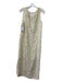 Equipment Size M Beige Silk Snake Print V Neck Sleeveless Midi Dress Beige / M