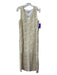 Equipment Size M Beige Silk Snake Print V Neck Sleeveless Midi Dress Beige / M