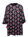 Tuckernuck Size XS Black & Pink Cotton & Spandex V Neck Floral Long Sleeve Dress Black & Pink / XS