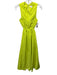 Hunter Bell Size 2 Chartreuse Polyester Sleeveless V Neck Pleated Detail Dress Chartreuse / 2
