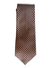 Miller Brothers Brown & White Silk All Over Print Men's Tie Brown & White