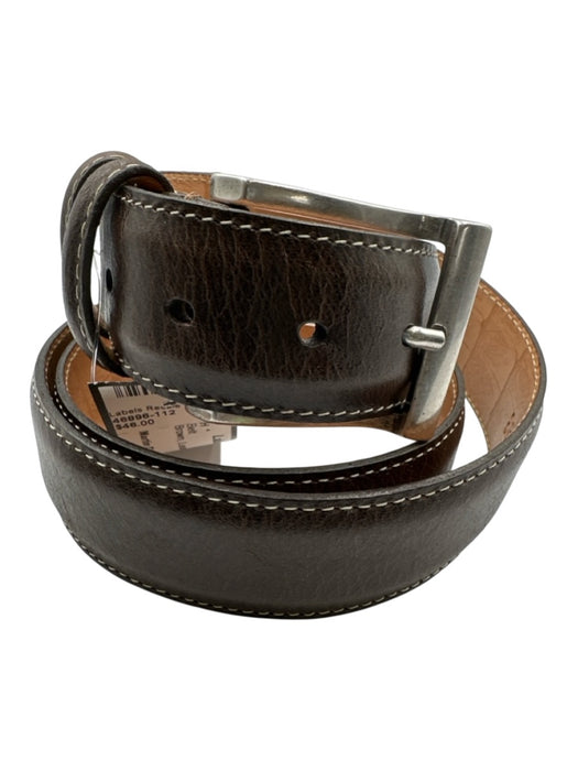 Martin Dingman Brown Leather Solid Men's Belt Brown