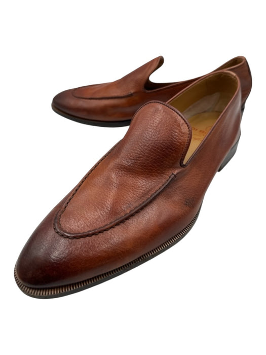 Di Bianco Shoe Size 9 Brown Leather Solid Men's Shoes Brown / 9