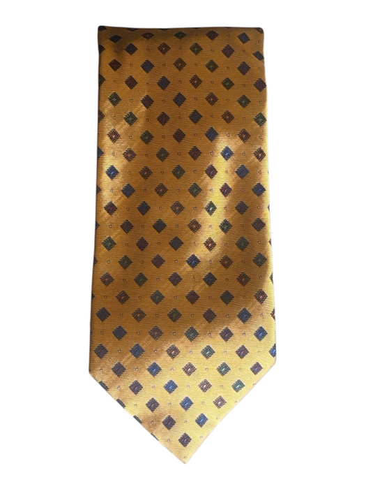 Miller Brothers Brown & Multi Silk All Over Print Men's Tie Brown & Multi