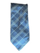 Burberry London Blue & White Silk Plaid Button up Men's Tie Blue & White