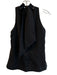 Abbey Glass Size Small Black Polyester Sleeveless Tie Neck Sequins Lined Top Black / Small