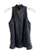 Abbey Glass Size Small Black Polyester Sleeveless Tie Neck Sequins Lined Top Black / Small