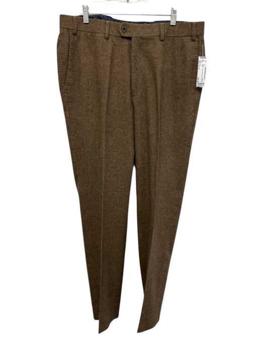Hiltl Size Est 34 Brown Wool Solid Dress Men's Pants Brown / Est 34