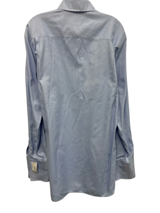 Miller Brothers Size Est XL Blue Cotton Solid Button Up Men's Long Sleeve Shirt Blue / Est XL