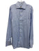 Miller Brothers Size Est XL Blue Cotton Solid Button Up Men's Long Sleeve Shirt Blue / Est XL
