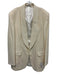 H Stockton Off White Wool Blend Solid Shawl collar Dinner Jacket Men's Blazer Off White / Est 44
