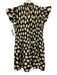 Sea New York Size XS Brown & Cream Cotton Smocked Polka Dot Mini Dress Brown & Cream / XS