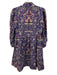 Tuckernuck Size XS Purple & Multi Cotton Blend Floral Button Front Dress Purple & Multi / XS