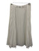 Theory Size 6 White Polyester Blend Accordion Pleat Back Zip Midi Skirt White / 6