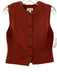 COS Size S Red Cotton Blend Button Front Round Neck Sleeveless Top Red / S