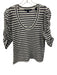 Veronica Beard Size XS White & Navy Blue Pima Cotton Ruched Stripe Top White & Navy Blue / XS