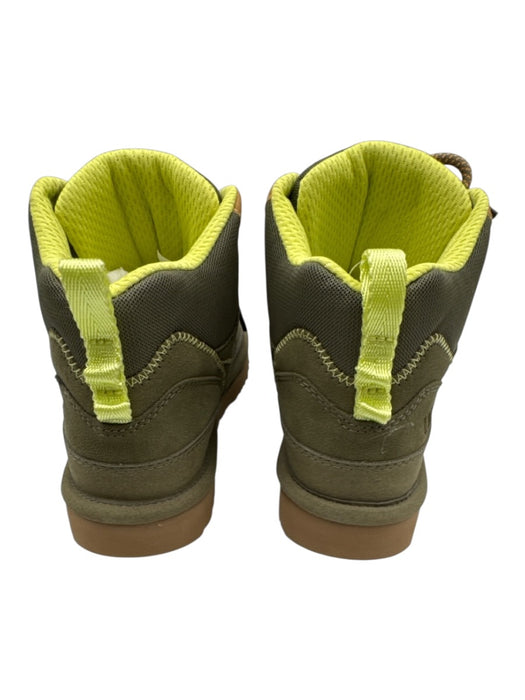 Ugg Shoe Size 8 Olive Green & Brown Leather & Synthetic Mesh Lace Up Booties Olive Green & Brown / 8