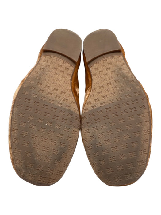 Sam Edelman Shoe Size 8 Tan & Gray Velvet Leather Lining Criss Cross Strap Flats Tan & Gray / 8