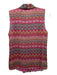 Diane Von Furstenberg Size 4 Pink & Multi Silk Pintuck Details Abstract Top Pink & Multi / 4