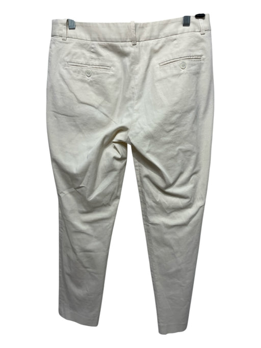 Michael Kors Size 8 Cream Cotton Blend Mid Rise Pockets Trouser Tapered Pants Cream / 8