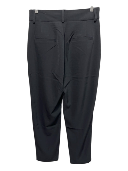 Jason Size 6 Black Polyester High Rise Pleated Trouser Straight Pants Black / 6