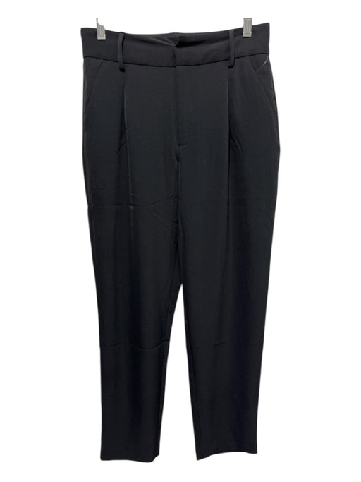 Jason Size 6 Black Polyester High Rise Pleated Trouser Straight Pants Black / 6