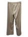 Enza Costa Size 0 Beige Faux Leather Elastic Waist Straight Wide Cut Pants Beige / 0