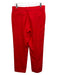 Joseph Size S/40 Red Viscose Satin High Rise Straight Trouser Pants Red / S/40