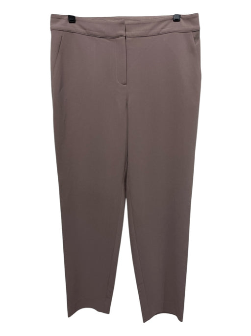 St. John Size 6 Taupe Gray Hook & Zip Straight Trouser Pants Taupe Gray / 6