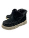 Mou Shoe Size 38 Black & White Suede & Shearling Whipstitching Sneaker Booties Black & White / 38