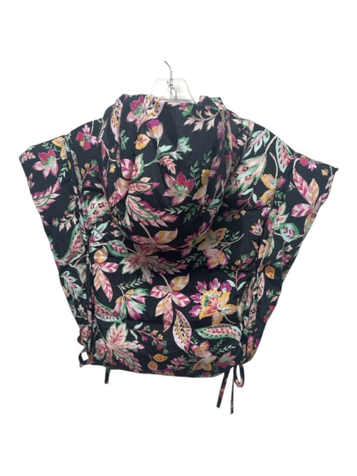 Marant Etoile Size One Size Black, Pink, Green Polyamide Tie Side Puffer Vest Black, Pink, Green / One Size