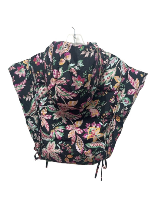 Marant Etoile Size One Size Black, Pink, Green Polyamide Tie Side Puffer Vest Black, Pink, Green / One Size