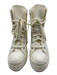 Converse Shoe Size 7.5 Cream White Canvas High Top Heel Lace Up Sneakers Cream White / 7.5