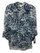 Diane Von Furstenberg Size 4 Black, White, Navy Cotton & Silk Leopard Skirt Set Black, White, Navy / 4