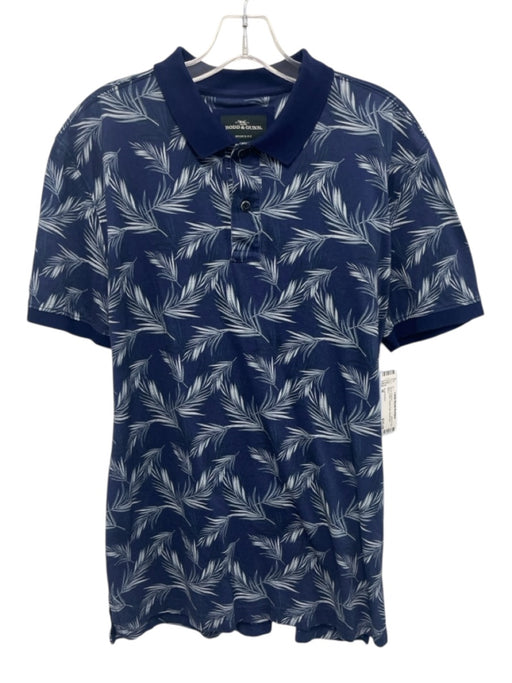 Rodd & Gun Size M Blue Cotton Floral Polo Men's Short Sleeve Blue / M