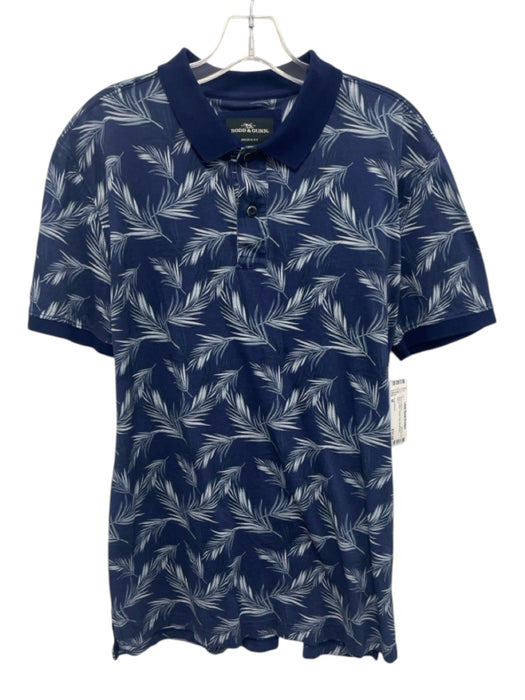 Rodd & Gun Size M Blue Cotton Floral Polo Men's Short Sleeve Blue / M