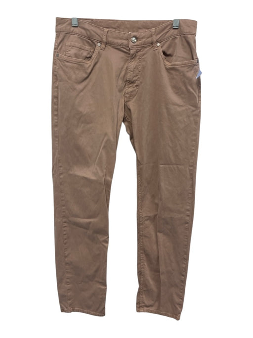 Peter Millar Size 32 Beige Cotton Blend Solid Slim Khakis Men's Pants Beige / 32