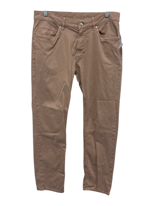 Peter Millar Size 32 Beige Cotton Blend Solid Slim Khakis Men's Pants Beige / 32