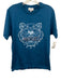 Kenzo Size L Blue Cotton Blend Tiger T shirt Crew Men's Short Sleeve Blue / L