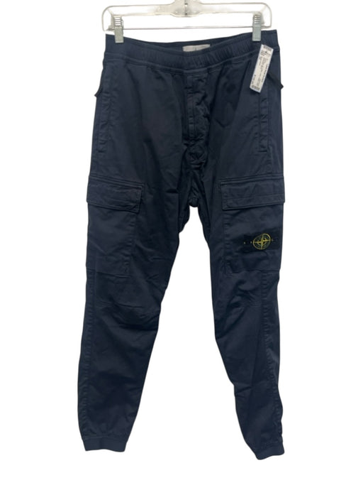 Stone Island Size 32 Navy Blue Cotton Solid Jogger Slim Men's Pants Navy Blue / 32