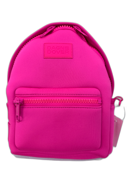 Dagne Dover Hot pink Neoprene Small Zipper Detail Side Pocket Backpack Hot pink