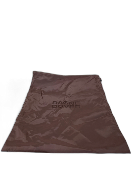 Dagne Dover Brown Neoprene Shiny Zipper Detail Side Pocket Dustbag Inc. Backpack Brown