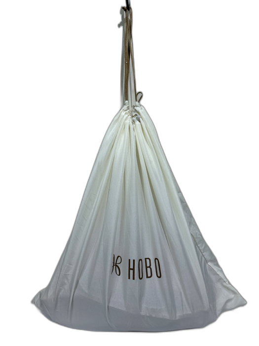 Hobo Orange, Black & Brown Suede Leather Accent Whipstitch Top Handle Bag Orange, Black & Brown / Medium