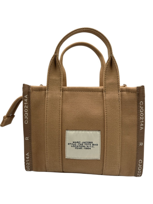 Marc Jacobs Beige & White Canvas Logo Top Handles Crossbody Strap hand bag Bag Beige & White / S