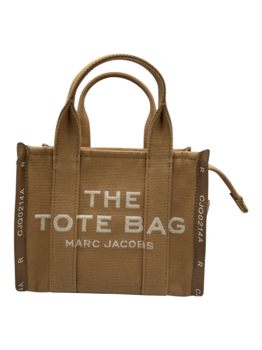 Marc Jacobs Beige & White Canvas Logo Top Handles Crossbody Strap hand bag Bag Beige & White / S