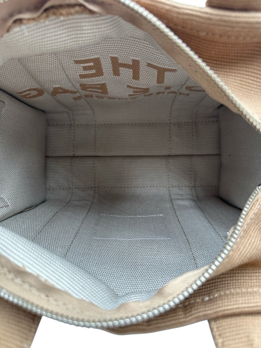 Marc Jacobs Beige & White Canvas Logo Top Handles Crossbody Strap hand bag Bag Beige & White / S