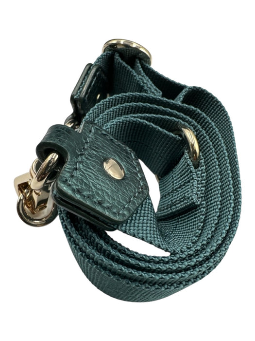 MZ Wallace Dark Green Nylon Quilted Gold Logo Flap Shoulder & Crossbody Bag Dark Green / M